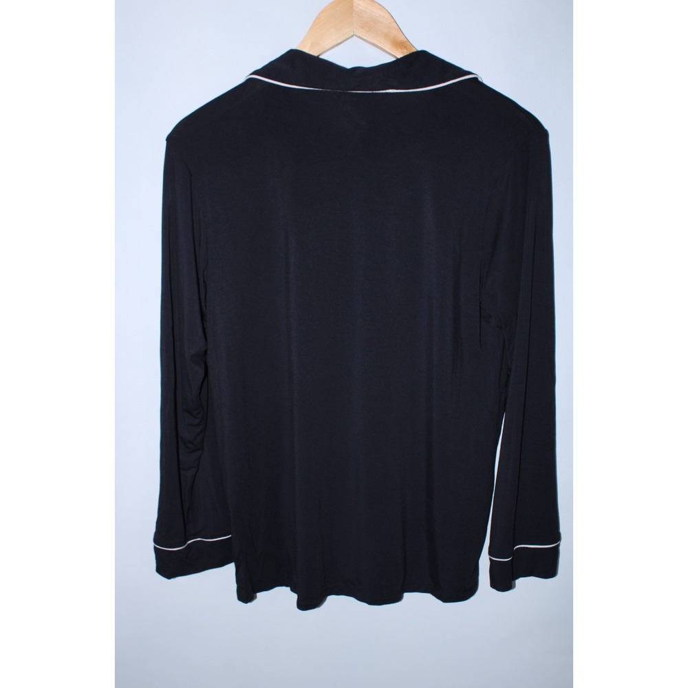 Eberjey Women's XS Black Button Up Soft Comfort Loungewear Sleeping Shirt - Picture 7 of 8